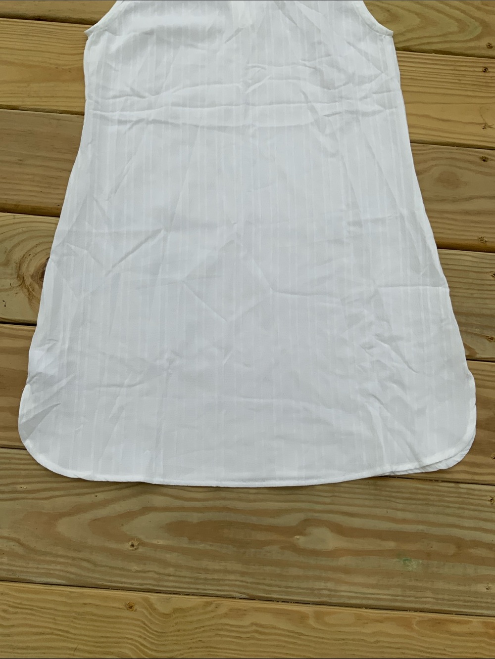 NWT Cupshe White Sleeveless Swim Cover Up With Split V Neck Size Small - Picture 9 of 11